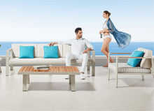 Load image into Gallery viewer, Patio Conversation Set, 11 pieces outdoor dining set, chaise lounger, outdoor bat stool
